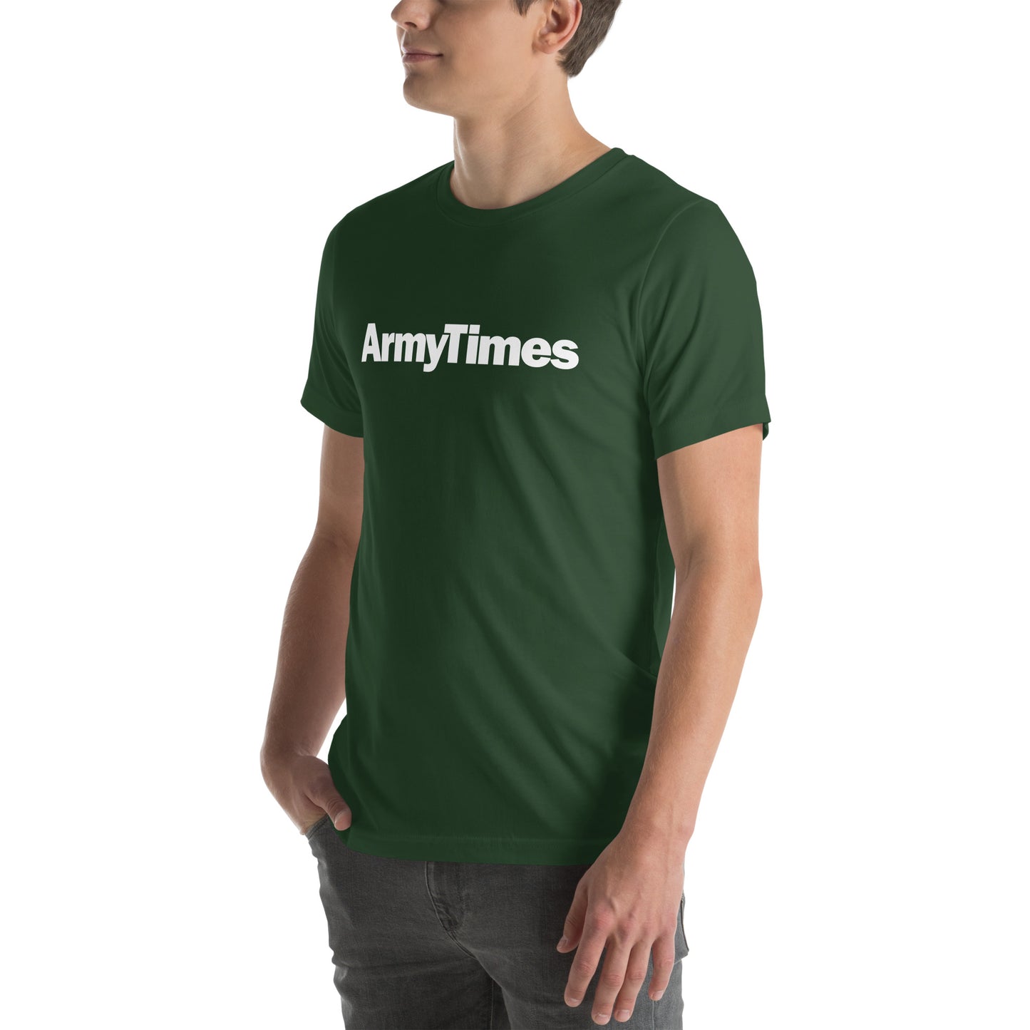 army times t-shirt dark green side