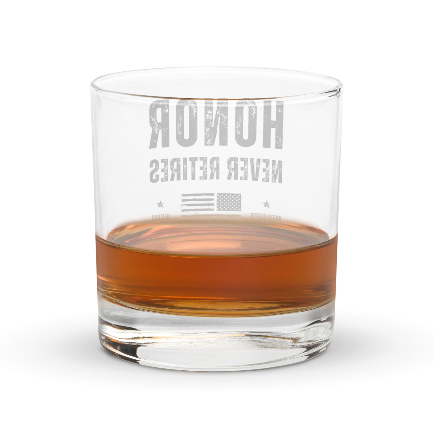 honor never retires veteran rock glass gift back