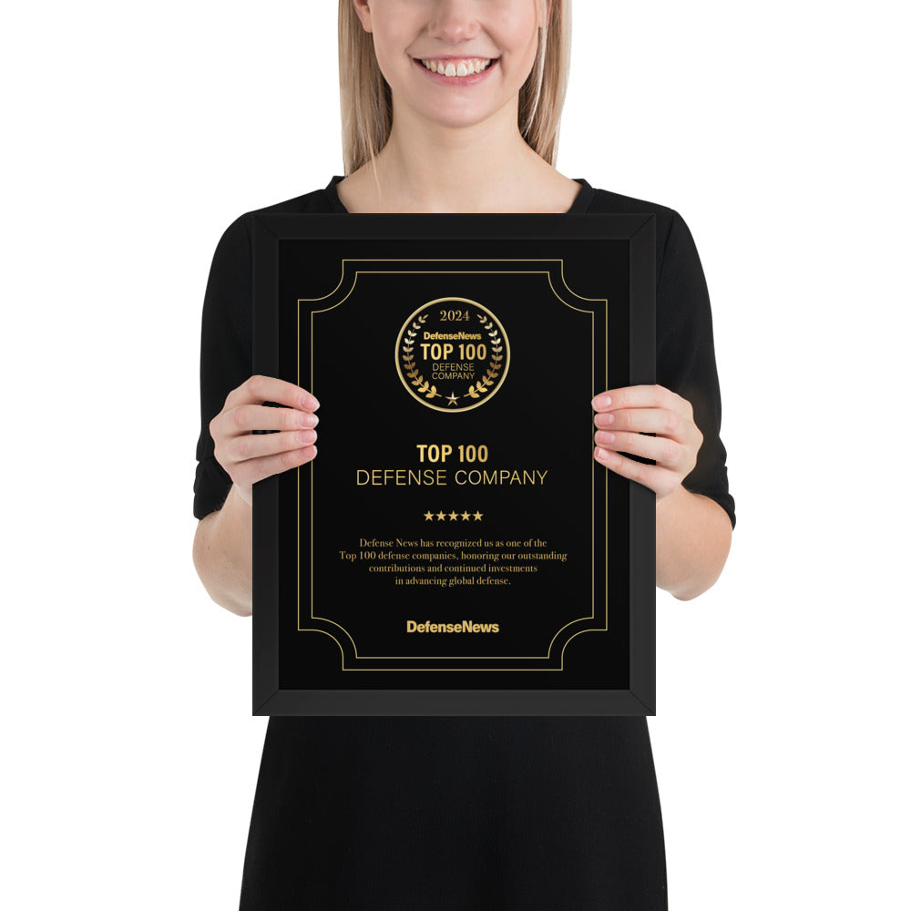 Defense News Top 100: 2024 Framed Award (International Shipping)