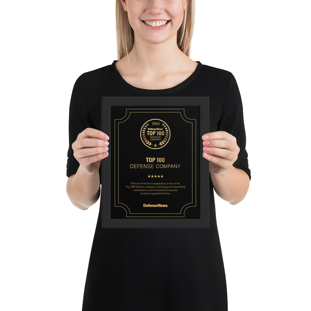 Defense News Top 100: 2024 Framed Award (International Shipping)