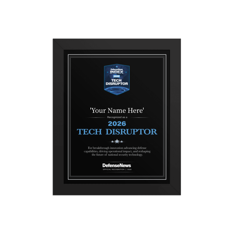 2026 Tech Disruptors Plaque