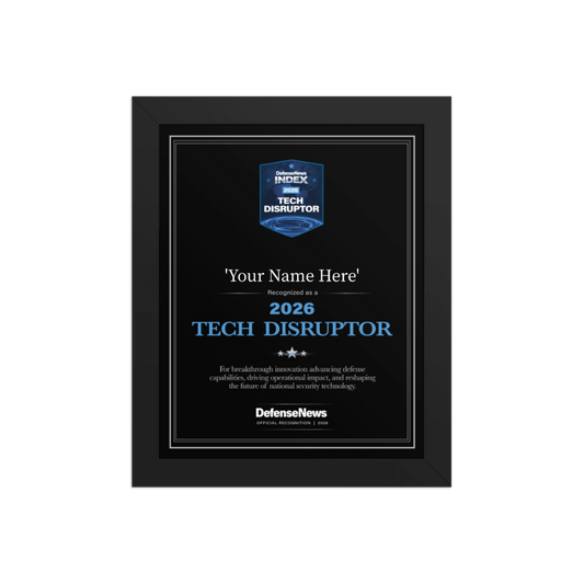 2026 Tech Disruptors Plaque