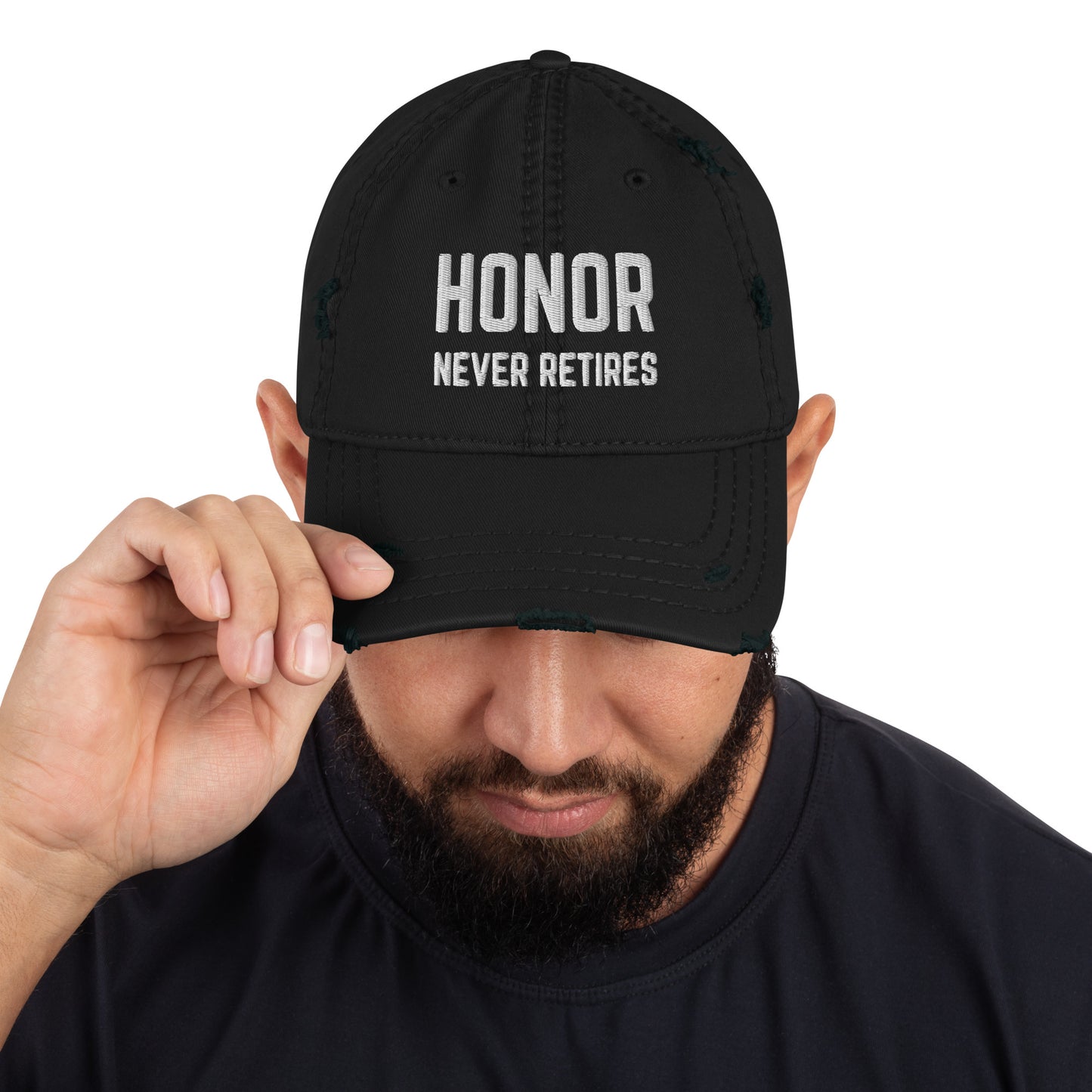 Honor Never Retires Distressed Hat