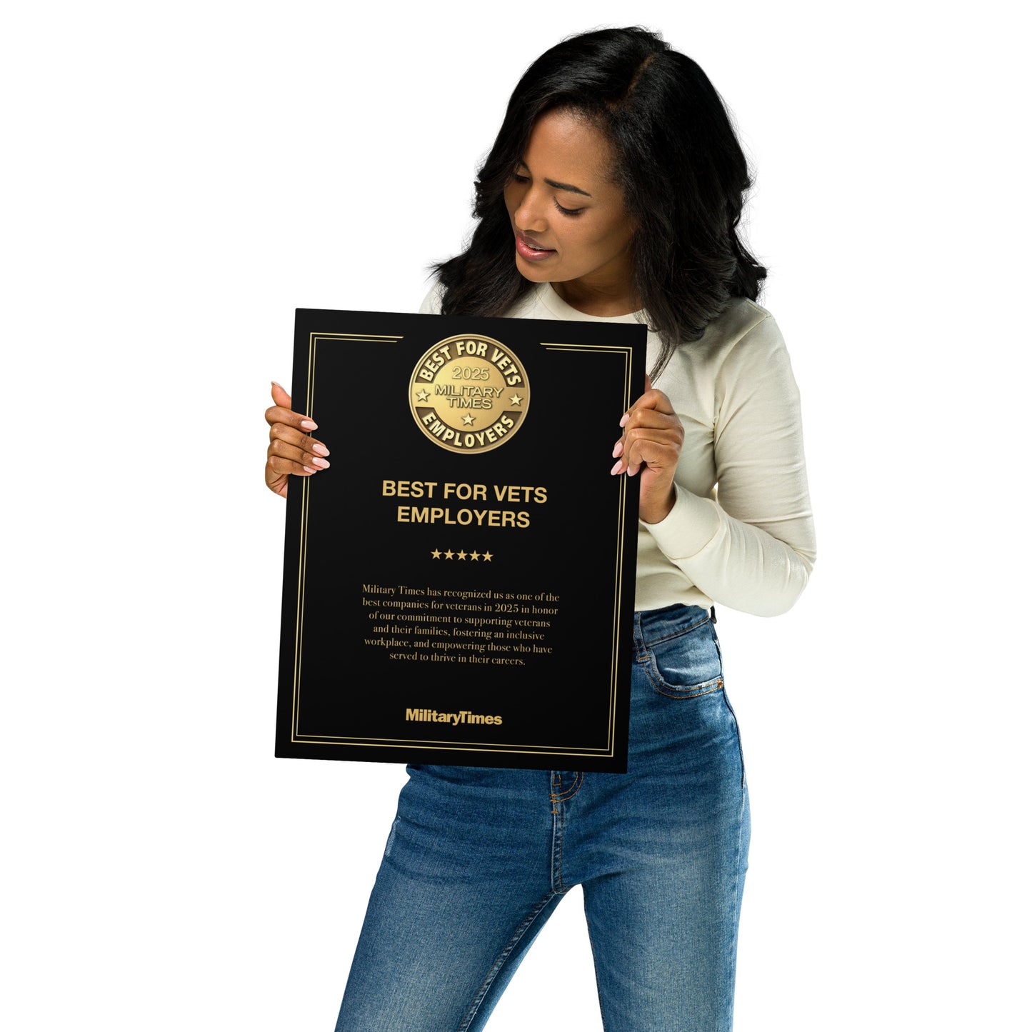 2025 Best for Vets: Employers Plaque