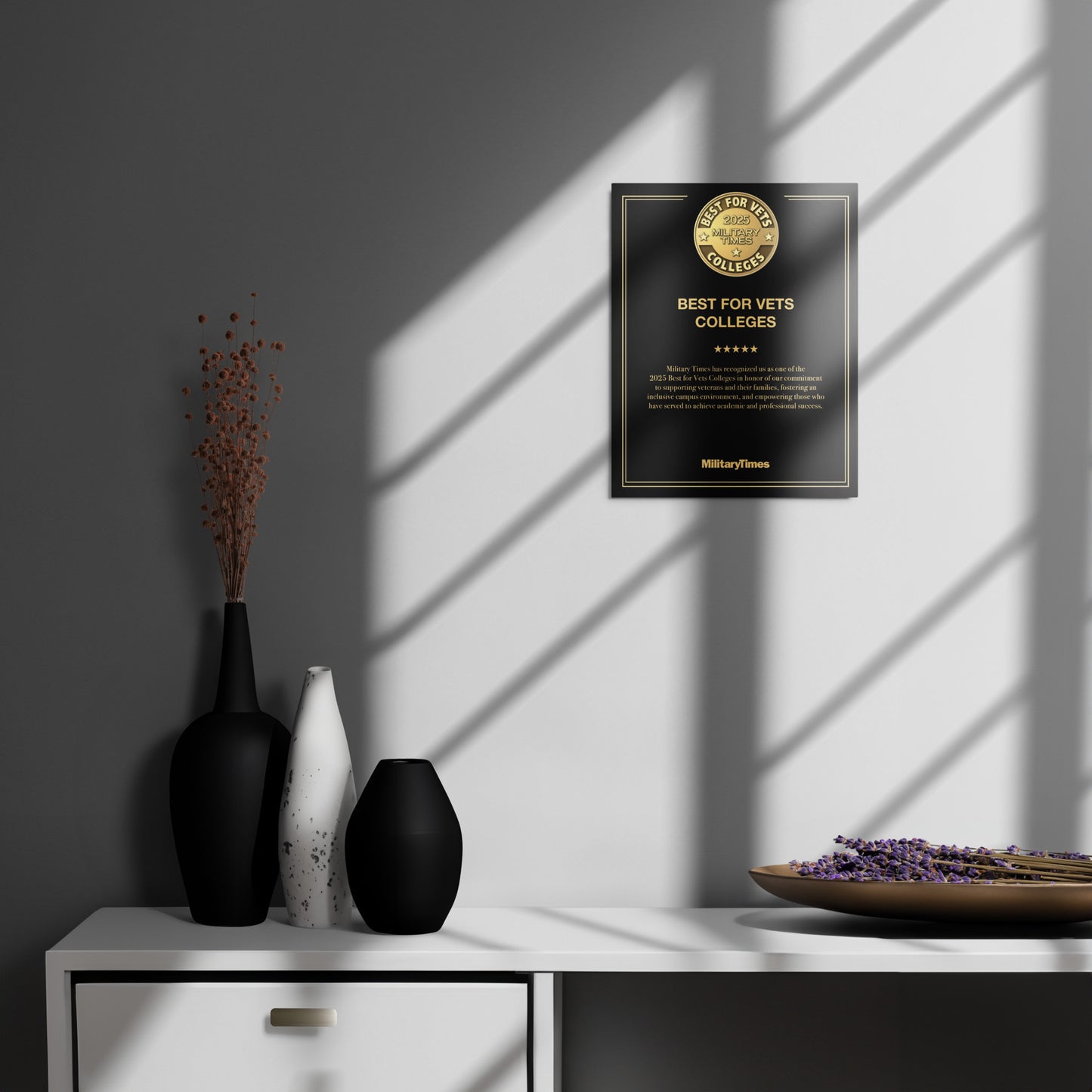 2025 Best for Vets: Colleges Plaque