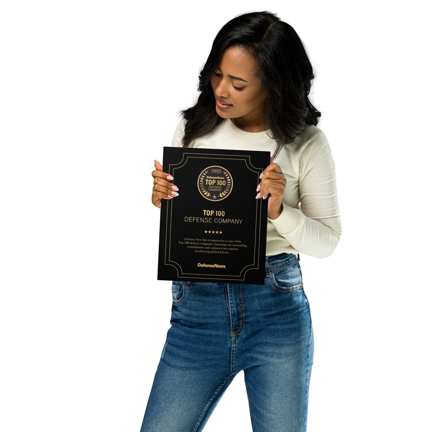 Defense News Top 100: 2025 Metal Plaque (U.S. Shipping)