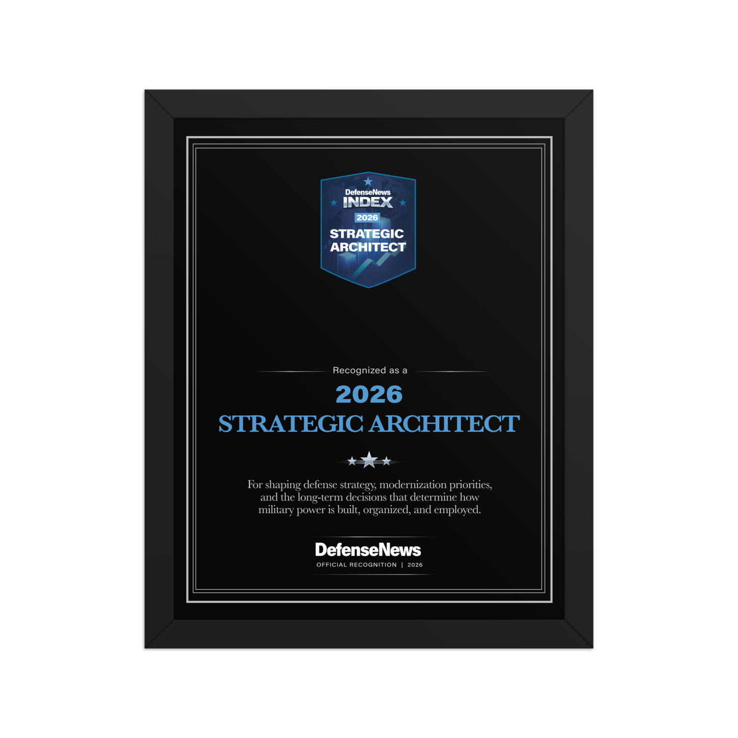 2026 Strategic Architect Plaque