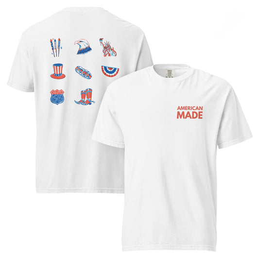 American Made - Front and Back Design Unisex garment-dyed heavyweight t-shirt